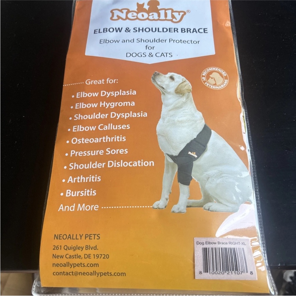 Elbow & Shoulder Brace for Dogs - Black